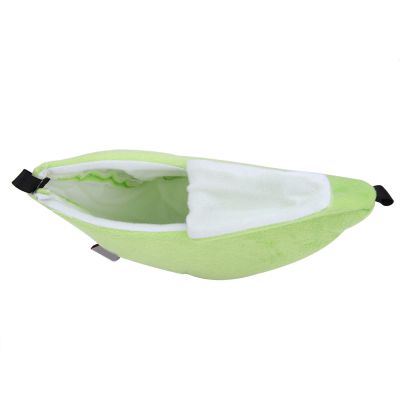Alomejor Pet Bed, Banana-Shaped Plush House with Removable Cushion for Cats and Small Dogs, Green