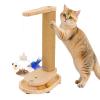 Cat Tree with Treat Dispenser and Scratch Board view 1