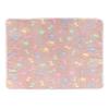 ZDAGELD Soft Coral Velvet Pet Blanket with Paw-and-Bone Pattern, Light Pink/Beige/Brown, 40.94 x 29.92 in view 1