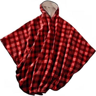 Cozy Fleece-Lined Wheelchair Cape with Hood, Red