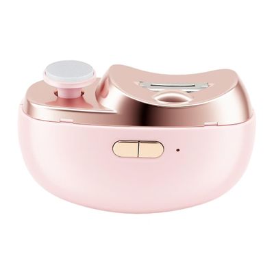 Horuili Electric Nail Clipper and Polisher with LED Light, Pink