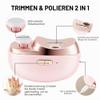 Horuili Electric Nail Clipper and Polisher with LED Light, Pink view 2