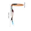 POPETPOP 2-Pack Braided Feather Headbands for Women, Elastic Boho Headbands with Tassels, Fashion Hair Accessories for Parties and Everyday Wear, Random Color view 2