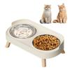 Raised Splash-Proof Feeding Bowl Set for Pets view 1