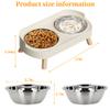 Raised Splash-Proof Feeding Bowl Set for Pets view 3