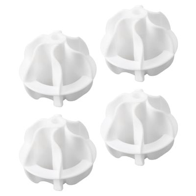 JECOMPRIS 4 Reusable PP Laundry Balls, White