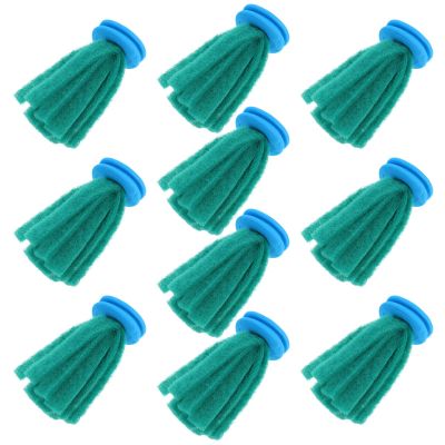 Fish Breeding Spawning Mops for Egg Collection, 10-Pack, Green Sponge