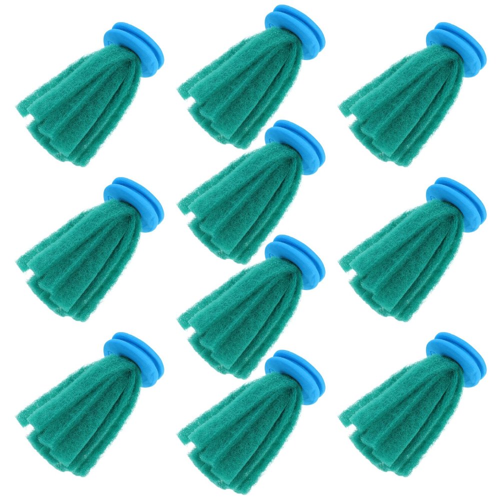 Fish Breeding Spawning Mops for Egg Collection, 10-Pack, Green Sponge