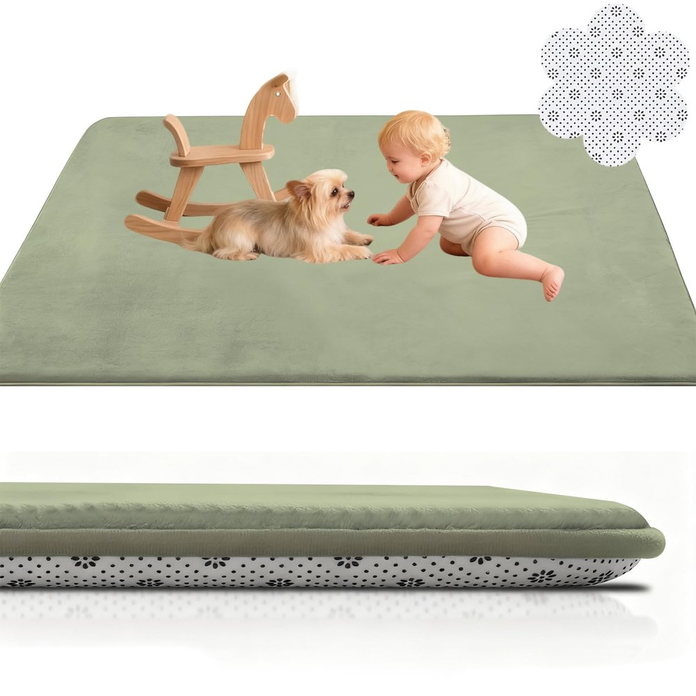 Stqyeiw Baby Crawling Mat, 2 cm Thick, 60 x 180 cm, Grass Green