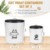 Vesici Metal Cat Food Storage Containers with Lids and Scoops, Airtight Farmhouse Style, 2-Piece Set view 2