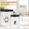Vesici Metal Cat Food Storage Containers with Lids and Scoops, Airtight Farmhouse Style, 2-Piece Set view 3