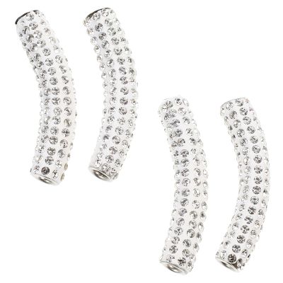 OUNONA Metal Rhinestone Shoelace Buckle, White, for Sneakers