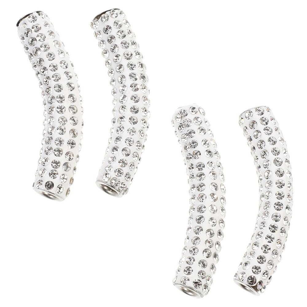 OUNONA Metal Rhinestone Shoelace Buckle, White, for Sneakers