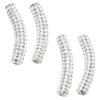 OUNONA Metal Rhinestone Shoelace Buckle, White, for Sneakers view 1