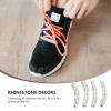 OUNONA Metal Rhinestone Shoelace Buckle, White, for Sneakers view 3