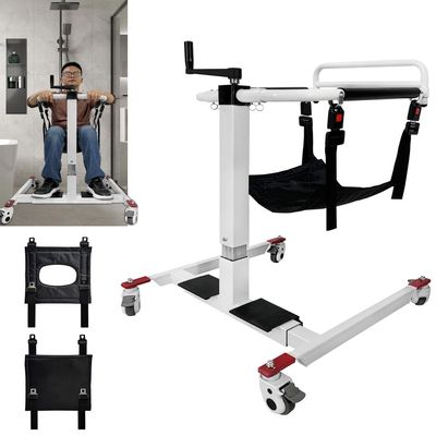 Errzom Patient Lift Chair for Seniors, Height- and Width-Adjustable, 4-in-1 Transfer Wheelchair