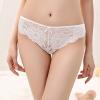 Women's Cute Lace Panties with Bow Trim, Low-Rise, White, XL view 3