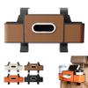 3-in-1 Car Backseat Organizer with Tissue Holder, Brown view 1