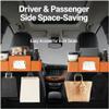 3-in-1 Car Backseat Organizer with Tissue Holder, Brown view 3