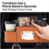 3-in-1 Car Backseat Organizer with Tissue Holder, Brown view 4
