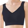 Women's Warming, Muscle-Lifting Mesh Underwear Bra, Wire-Free, Adjustable, Soft Support, Comfortable, Black, XXL view 1