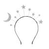Silver Star and Moon Glitter Headband for Parties view 1