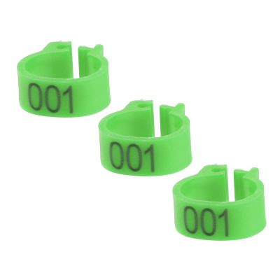 AMONIDA Durable Reusable 8mm Numbered Plastic Pigeon Leg Bands - 100 pcs