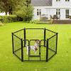 Heavy-Duty Dog Playpen, 6-Panel Folding Metal Fence with Door view 3