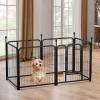 Heavy-Duty Dog Playpen, 6-Panel Folding Metal Fence with Door view 4