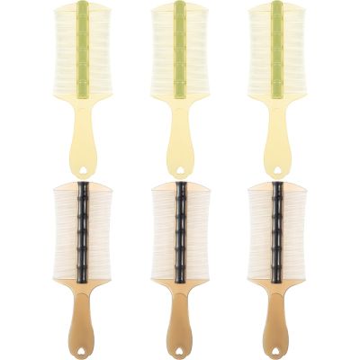 6-Pack Fine Double-Sided Plastic Dandruff Combs with Handles