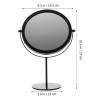 Hemobllo Rotatable Metal Makeup Mirror with Tall Stand, Black view 2
