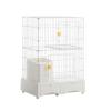 Indoor/Outdoor Cat House with Run, Wheels, White, 82 x 56.3 x 112 cm view 1
