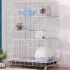4-Tier Cat Cage with Litter Tray, Wheels, and 3 Doors view 1