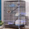 4-Tier Cat Cage with Litter Tray, Wheels, and 3 Doors view 2