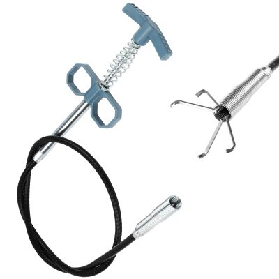 qjuwhua 160 cm Flexible Drain Claw Grabber, Blue