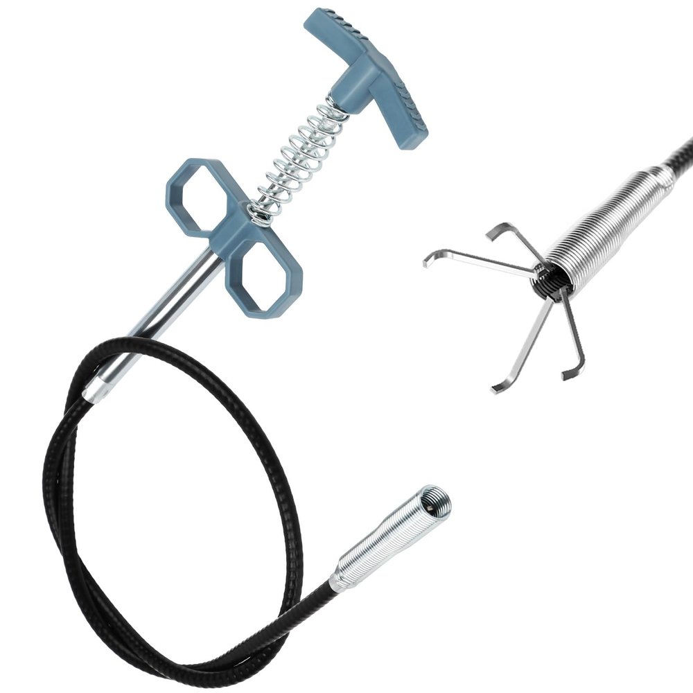 qjuwhua 160 cm Flexible Drain Claw Grabber, Blue