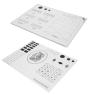 POPETPOP 2-Piece Black Silicone Nail Art Practice Mat Set view 1