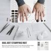 POPETPOP 2-Piece Black Silicone Nail Art Practice Mat Set view 3