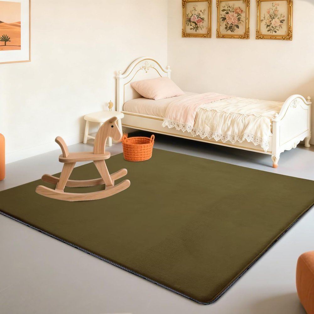 Stqyeiw Baby Play Mat, 40 x 120 cm, Army Green, 2 cm Thick