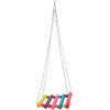 POPETPOP Natural Wood Parrot Swing with Colorful Hammock view 1