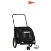 Nqyjm Bike Trailer for Dogs, Black, Oxford Fabric and Iron, for Dogs and Cats LH98939 view 2