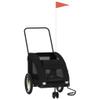 Nqyjm Bike Trailer for Dogs, Black, Oxford Fabric and Iron, for Dogs and Cats LH98939 view 3