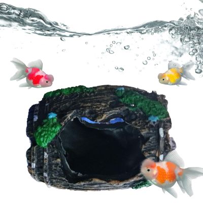 Aquarium Decoration - Broken Barrel Design Resin Ornament