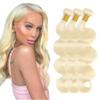 Creuost Body Wave Brazilian Virgin Human Hair Bundles, #613 Light Blonde, 3 Bundles, 300 g, 24/26/28 in view 1