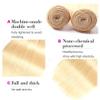 Creuost Body Wave Brazilian Virgin Human Hair Bundles, #613 Light Blonde, 3 Bundles, 300 g, 24/26/28 in view 3