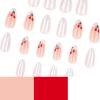 24-Piece Cherry Almond Acrylic Press-On Nails for Women view 3