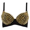 Sexy All-Over Spike Stud Dance Bra for Women, Push-Up Punk Bralette view 1