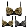 Sexy All-Over Spike Stud Dance Bra for Women, Push-Up Punk Bralette view 3