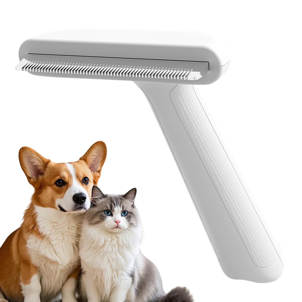 Pet Hair Brush | Cleaning Tool with Non-Slip Stainless Steel Handle