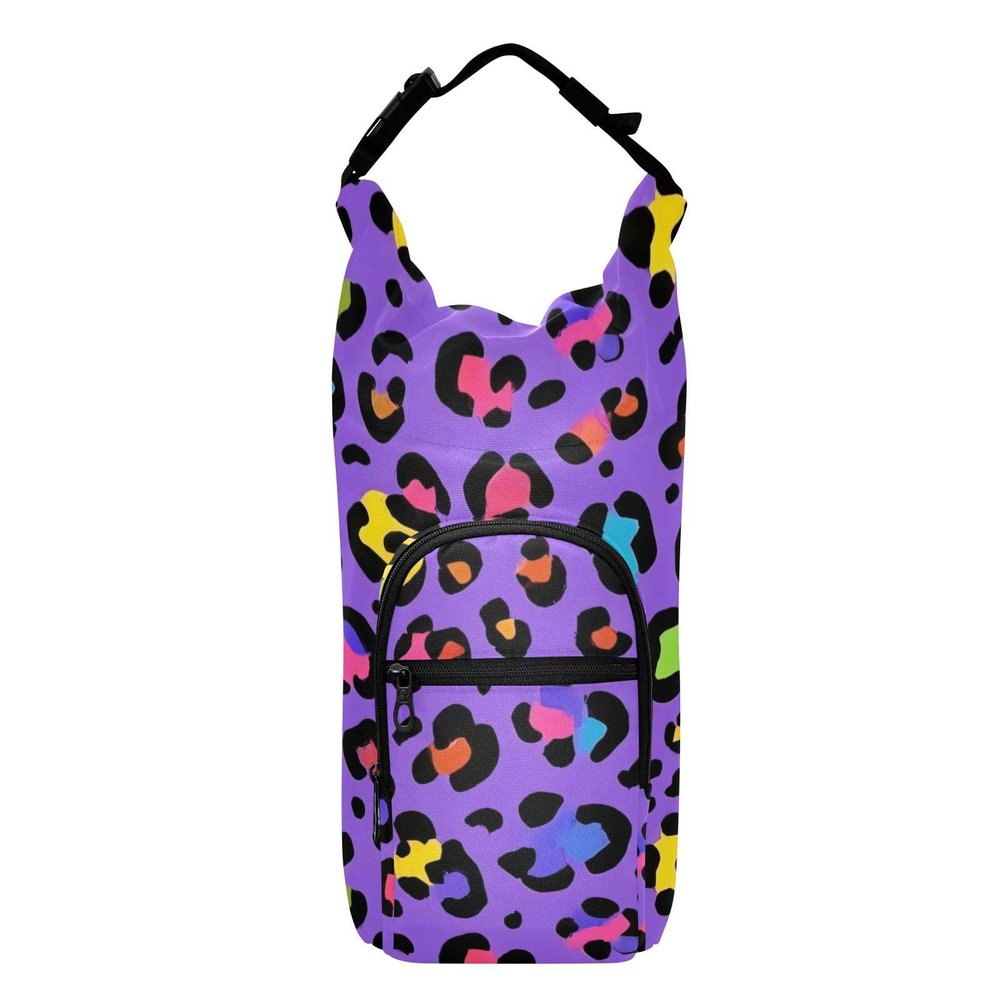 SyXIOP Fashionable Water Bottle Carrying Bag, Leopard Print, Versatile Use, 50 mL, 61 cm, 81 mL, 1.2 L, 1.2 L, 1.2 L